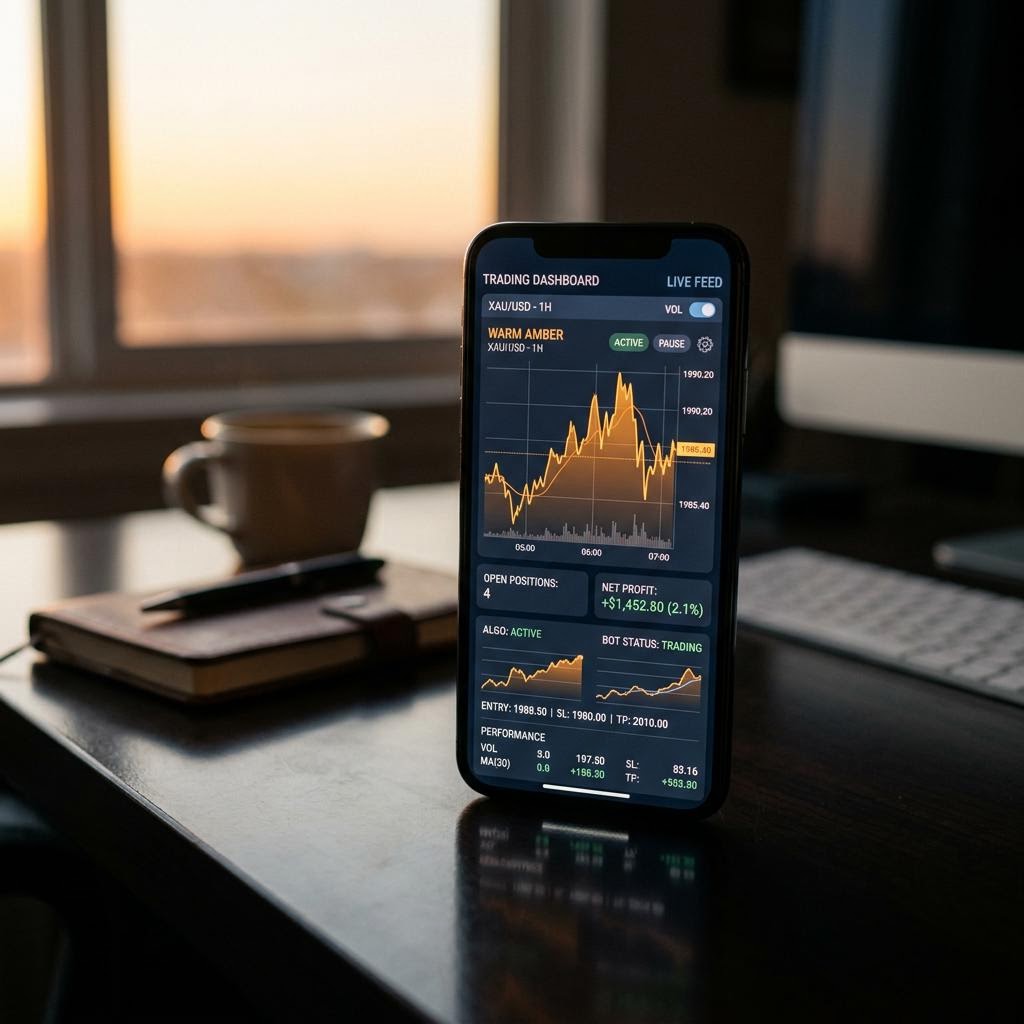 Panel de control de Capital AI App en dispositivo móvil